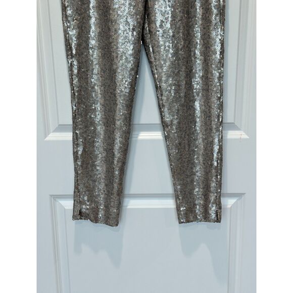 Chelsea28 Sequin Silver Pull-on Elastic Waist Pants Size Medium - Picture 5 of 8